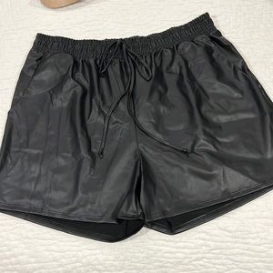 First Love Faux Leather Shorts